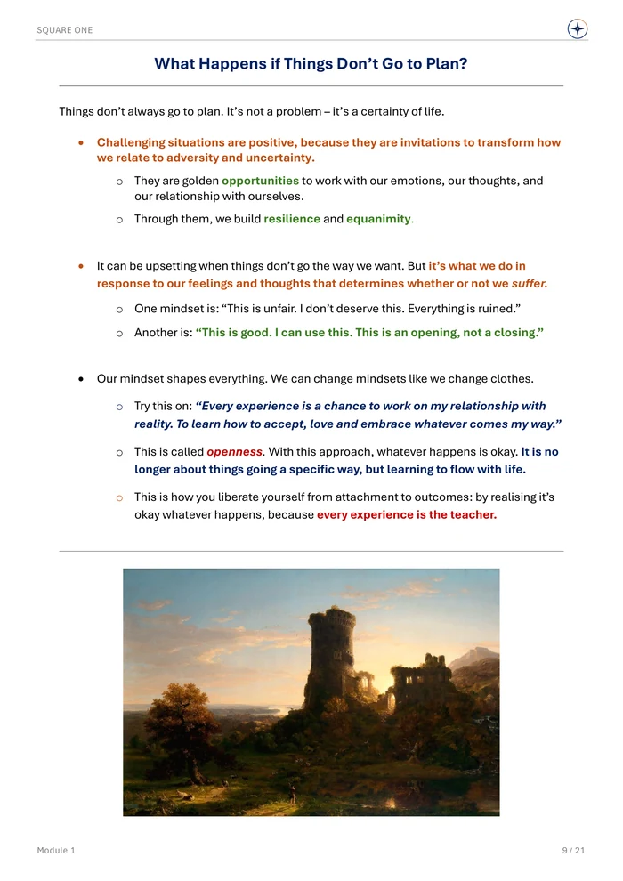 What Happens if Things Don’t Go to Plan?, original Module 1 course notes page 9