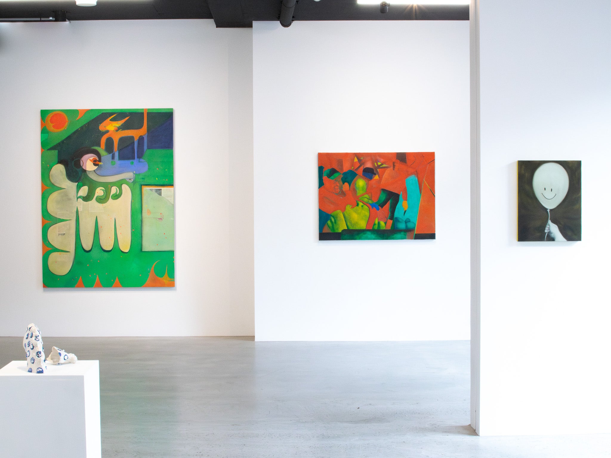 Artworks on the walls of Gallery 144 in Surry Hills